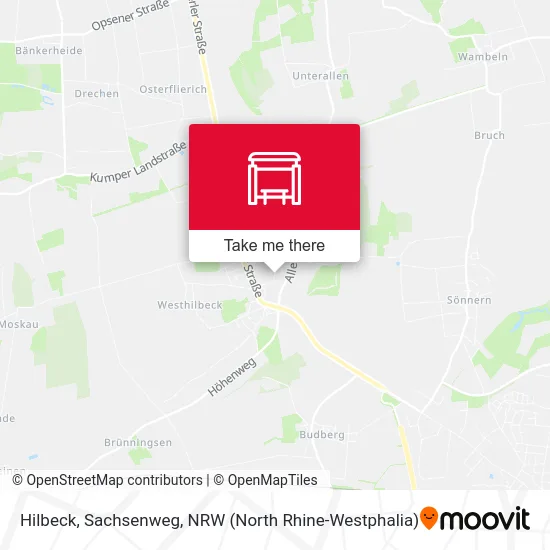 Hilbeck, Sachsenweg map