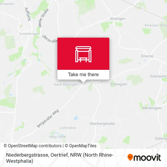 Niederbergstrasse, Oertrief map