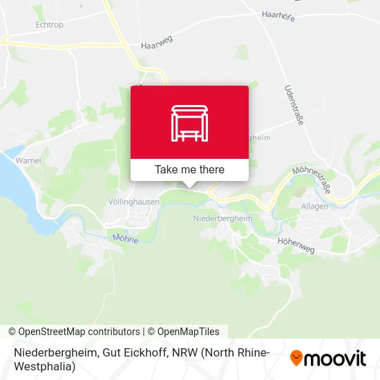 Niederbergheim, Gut Eickhoff map