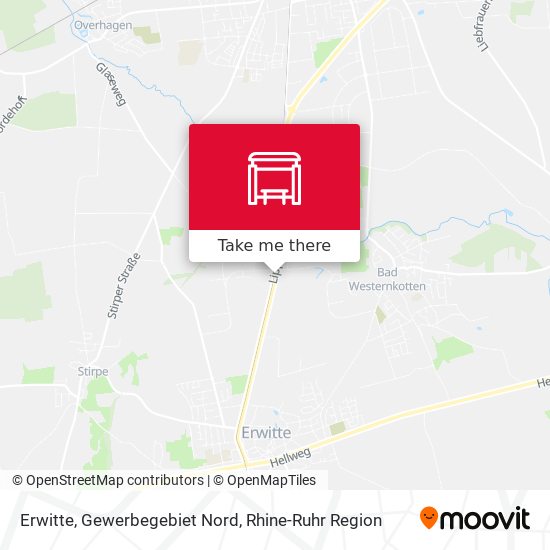 Erwitte, Gewerbegebiet Nord map