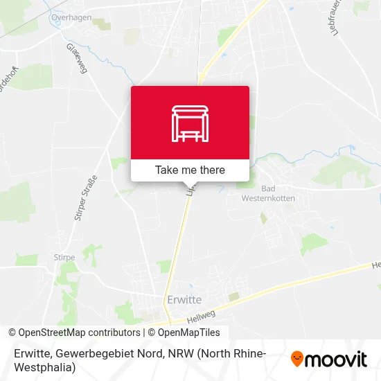 Erwitte, Gewerbegebiet Nord map