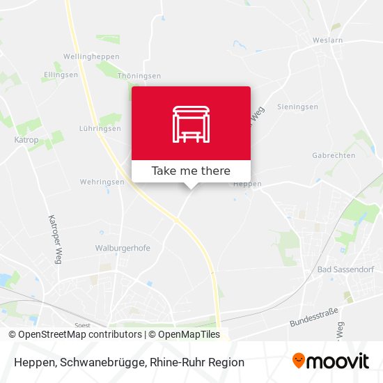 Heppen, Schwanebrügge map