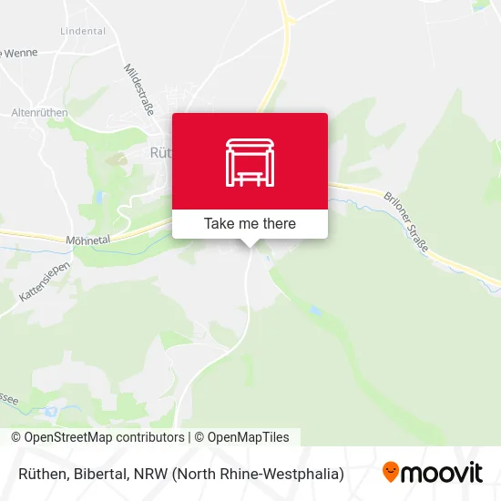 Rüthen, Bibertal map
