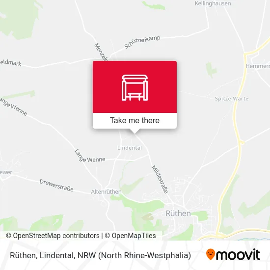 Rüthen, Lindental map