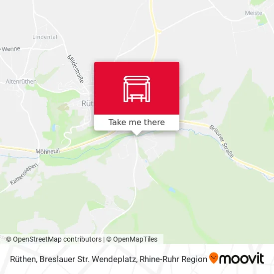 Карта Rüthen, Breslauer Str. Wendeplatz