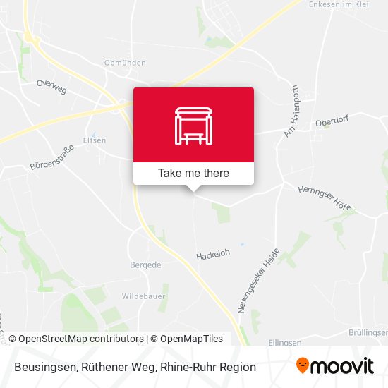 Beusingsen, Rüthener Weg map