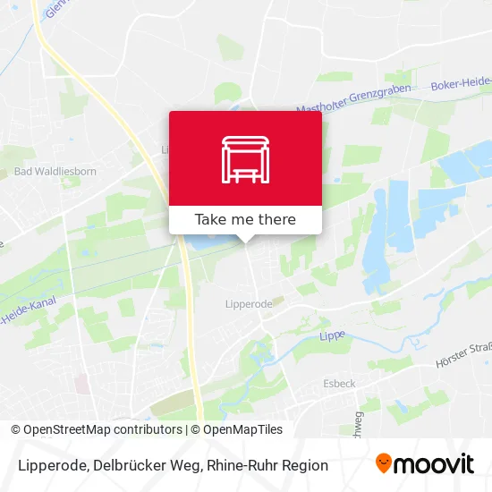 Карта Lipperode, Delbrücker Weg