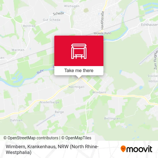 Wimbern, Krankenhaus map