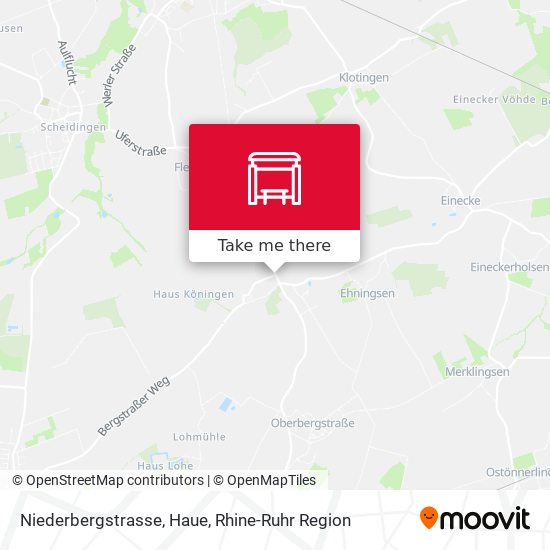 Niederbergstrasse, Haue map