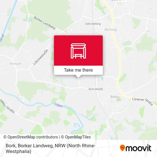 Bork, Borker Landweg map