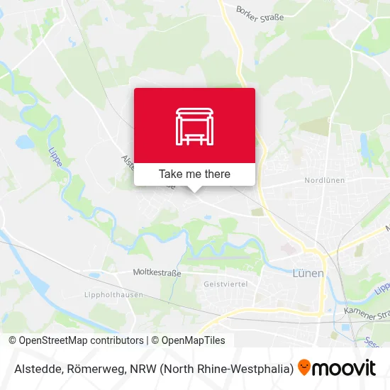 Alstedde, Römerweg map