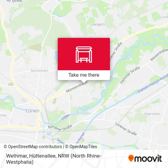 Wethmar, Hüttenallee map