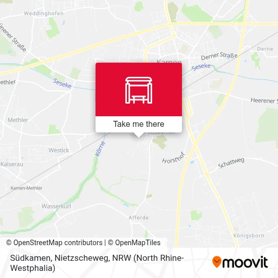 Südkamen, Nietzscheweg map