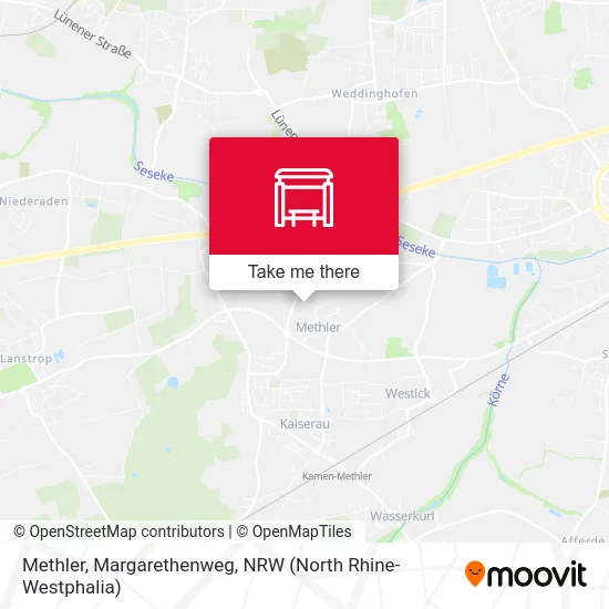 Methler, Margarethenweg map