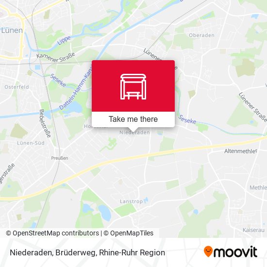 Niederaden, Brüderweg map
