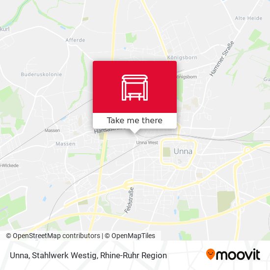 Unna, Stahlwerk Westig map