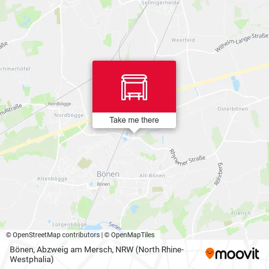 Карта Bönen, Abzweig am Mersch