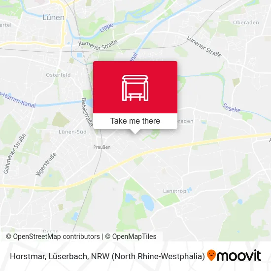 Horstmar, Lüserbach map