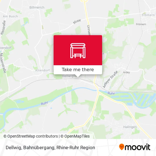 Карта Dellwig, Bahnübergang