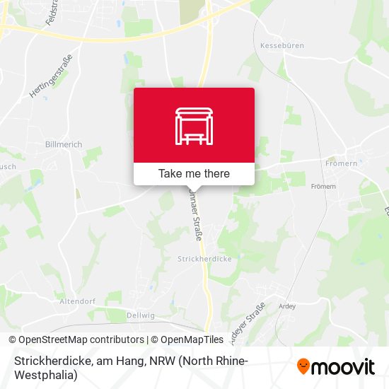 Strickherdicke, am Hang map