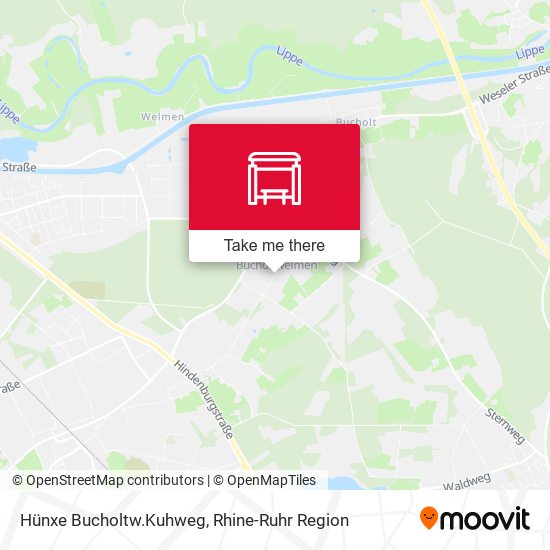 Hünxe Bucholtw.Kuhweg map