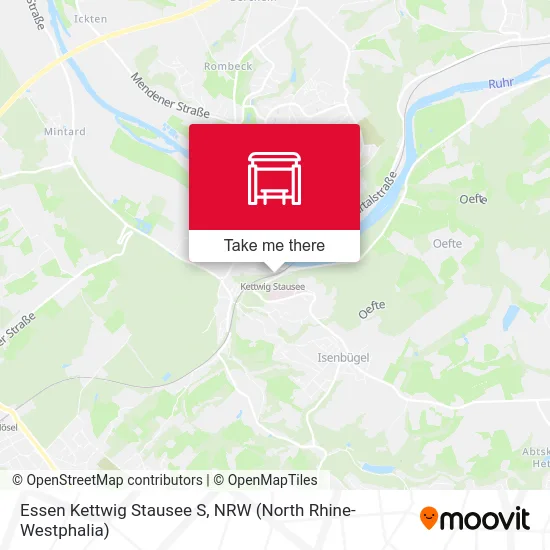 Essen Kettwig Stausee S map