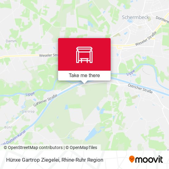 Hünxe Gartrop Ziegelei map
