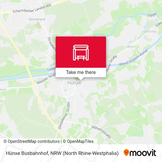 Hünxe Busbahnhof map