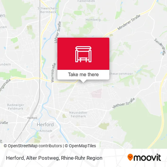 Карта Herford, Alter Postweg
