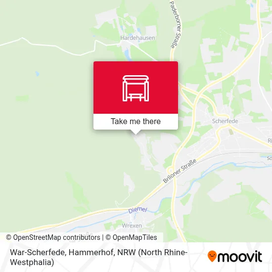 War-Scherfede, Hammerhof map