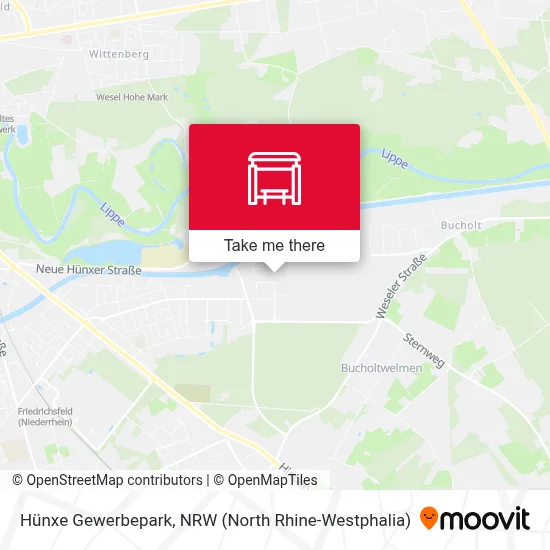 Hünxe Gewerbepark map