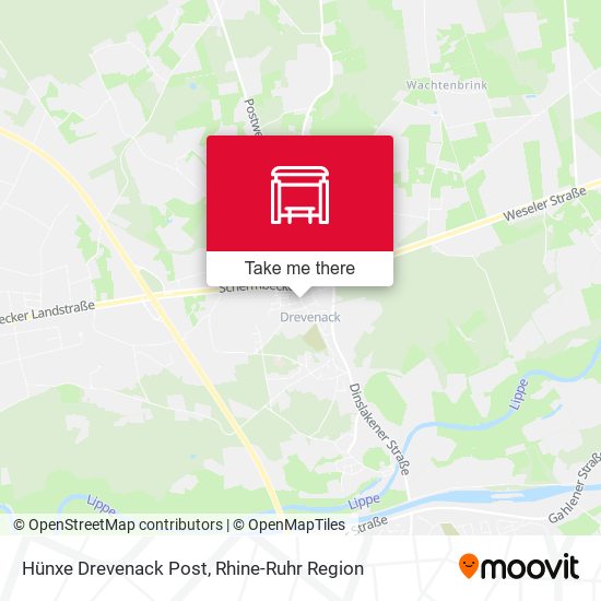 Hünxe Drevenack Post map