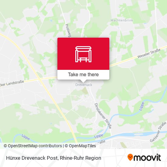 Hünxe Drevenack Post map