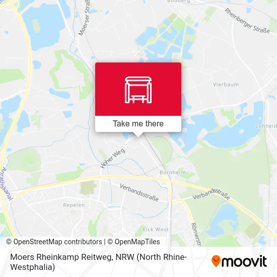 Moers Rheinkamp Reitweg map