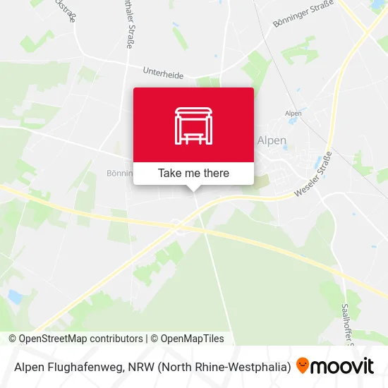 Alpen Flughafenweg map