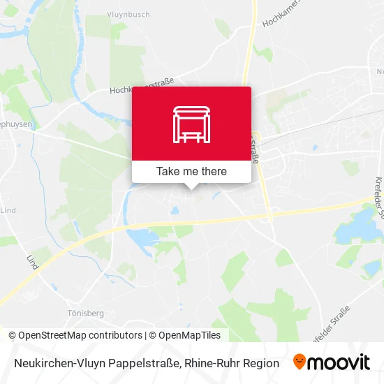Карта Neukirchen-Vluyn Pappelstraße