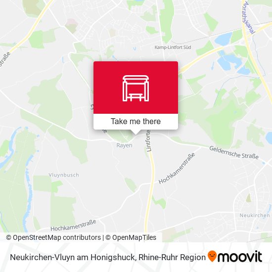 Neukirchen-Vluyn am Honigshuck map