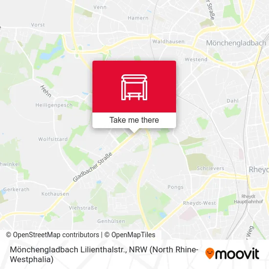 Карта Mönchengladbach Lilienthalstr.