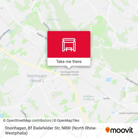 Карта Steinhagen, Bf Bielefelder Str