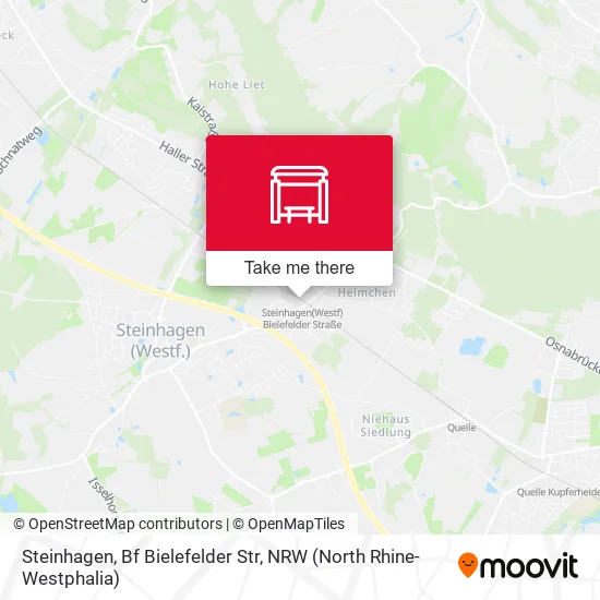 Карта Steinhagen, Bf Bielefelder Str