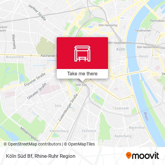 Köln Süd Bf map