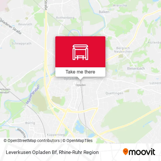 Карта Leverkusen Opladen Bf