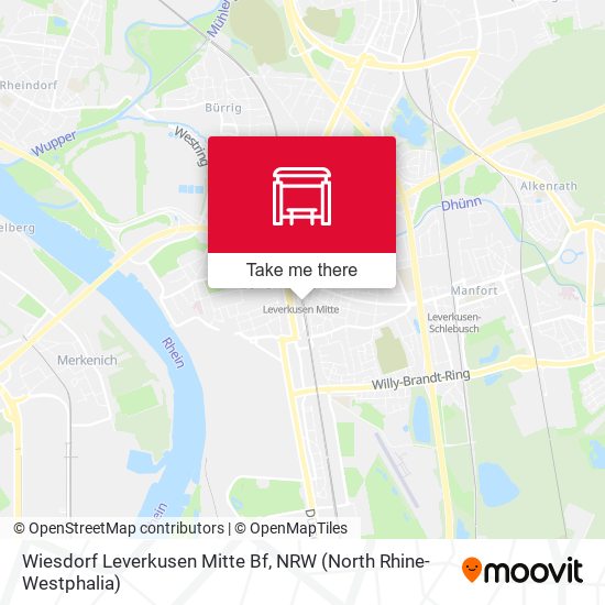 Wiesdorf Leverkusen Mitte Bf map