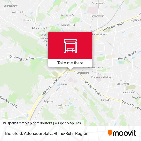 Карта Bielefeld, Adenauerplatz
