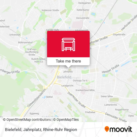 Карта Bielefeld, Jahnplatz
