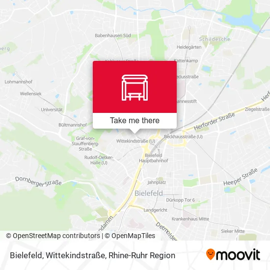 Карта Bielefeld, Wittekindstraße