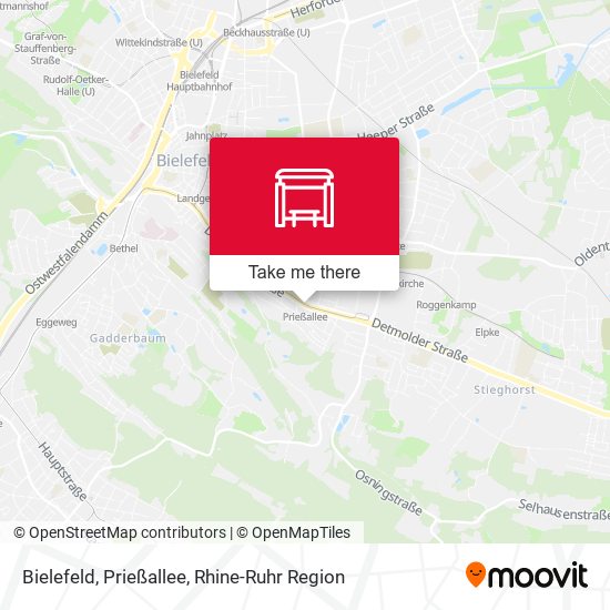 Bielefeld, Prießallee map