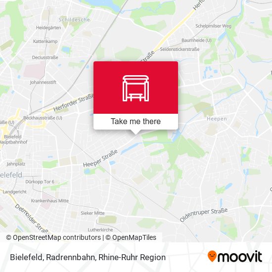 Bielefeld, Radrennbahn map