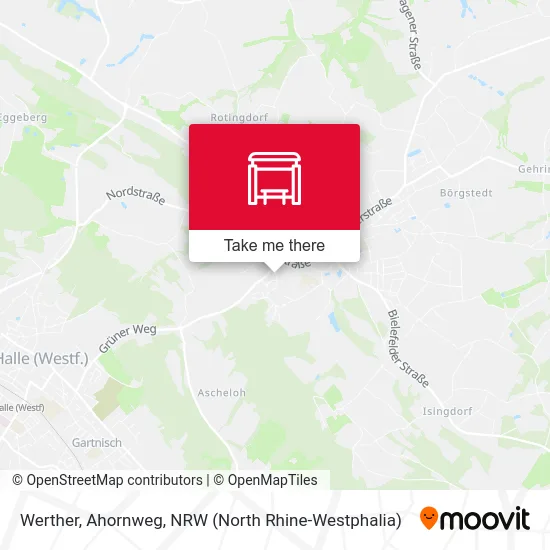 Werther, Ahornweg map