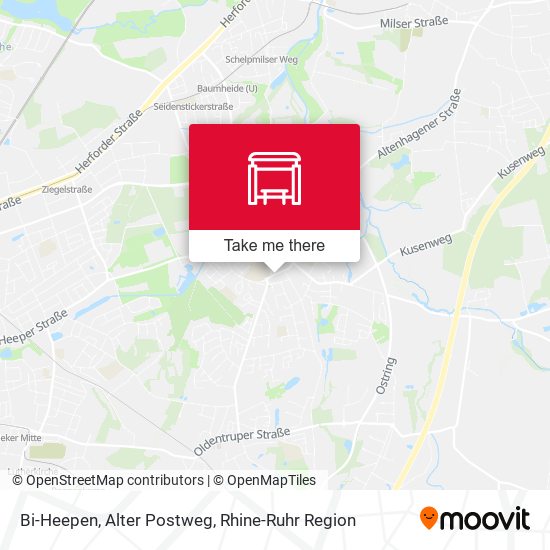 Bi-Heepen, Alter Postweg map